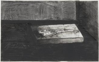 Walter Pichler, Schlafender, 1994, Tusche, Tempera auf Papier, 21 x 28,5 cm, Belvedere, Wien, I ...
