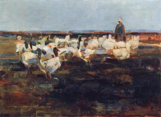 Demeter Koko, Gänseherde auf der Weide, um 1919, Öl auf Leinwand, 49 x 67,5 cm, Belvedere, Wien ...