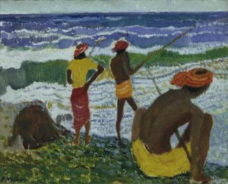 Otakar Nejedlý, Strand in Ceylon, 1909/1911, Öl auf Karton, 25 × 30,5 cm, Belvedere, Wien, Inv. ...