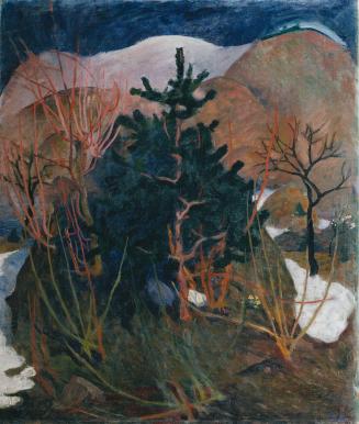 Sebastian Isepp, Kärntner Landschaft, 1909/1910, Öl auf Leinwand, 135,5 x 114,5 cm, Belvedere,  ...
