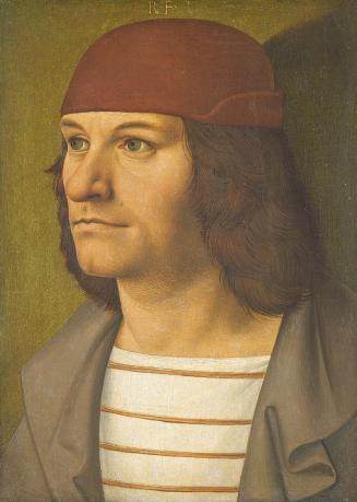 Rueland Frueauf der Ältere, Bildnis des Malers Jobst Seyfrid, um 1495, Malerei auf Lindenholz,  ...