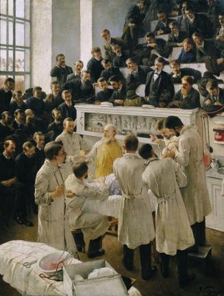 Adalbert Franz Seligmann, Der Billroth'sche Hörsaal im Wiener Allgemeinen Krankenhaus, 1888/188 ...