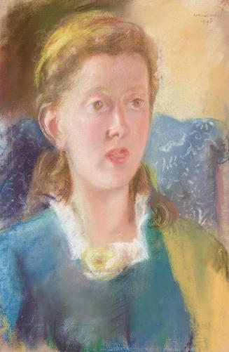 Bettina Bauer-Ehrlich, Mädchenbildnis, 1940, Aquarell und Pastell auf Papier, Blattmaße: 48,3 × ...