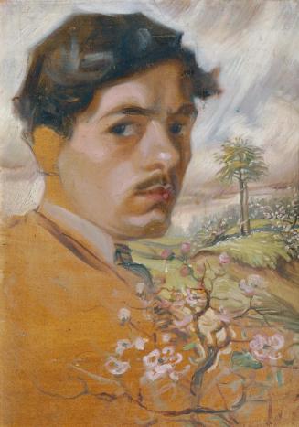 Josef Wawra, Selbstbildnis, um 1915, Öl auf Pappe, Belvedere, Wien, Inv.-Nr. 8535