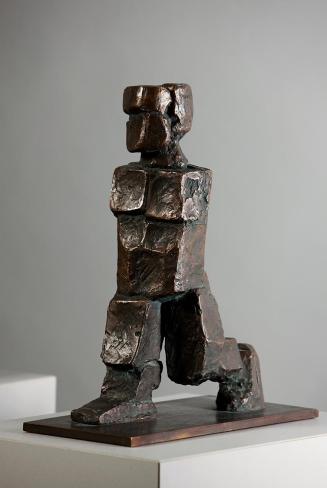 Fritz Wotruba, Kleiner Gehender, Entwurf für Großer Gehender, 1952, Bronze, 42 × 18 × 35 cm, Be ...