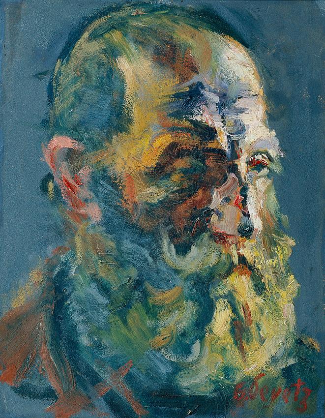 Georg Pevetz, Kopf eines alten Mannes, undatiert, Öl auf Karton, 43 x 34 cm, Artothek des Bunde ...
