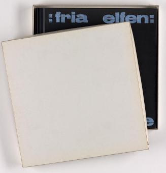 Fria Elfen-Frenken, wortabfälle, 1974, Papier, handgestempelt, Bockbuch, Umschlag schwarzes Nat ...