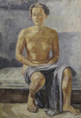 Walther Gamerith, Sitzender weiblicher Akt, vor 1944, Öl auf Leinwand, 96 x 67 cm, Belvedere, W ...