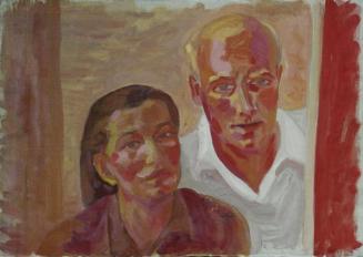 Walther Gamerith, Selbstbildnis mit Frau Grete, vor 1949, Öl auf Karton, 52 x 73 cm, Belvedere, ...