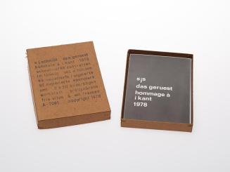 Siegfried J. Schmidt, das gerüst. hommage a i kant, 1978, 48 Postkarten, Karton kaschiert in Sc ...