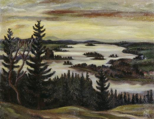 Irma Lang-Scheer, Hochmoor-Landschaft, Öl auf Karton, 50 x 65 cm, Belvedere, Wien, Inv.-Nr. 822 ...