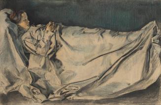 Johanna Kampmann-Freund, Das tote Kind, 1913, Farbkreide auf Papier, 80 x 120 cm, Belvedere, Wi ...