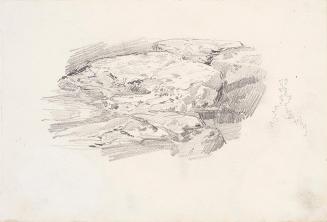 Theodor Alphons, Bemooste Steine, um 1890, Bleistift auf Papier, 12,7 × 18,4 cm, Belvedere, Wie ...