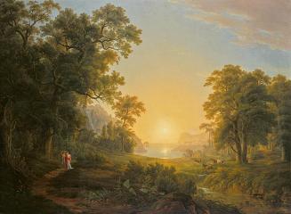 Joseph Rebell, Waldlandschaft mit Sonnenaufgang, 1809, Öl auf Leinwand, 170 × 240 cm, Belvedere ...