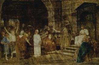 Mihály von Munkácsy, Christus vor Pilatus, 1881, Öl auf Holz, 133 x 201 cm, Belvedere, Wien, In ...