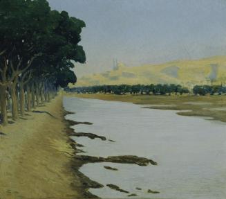 Alphons Leopold Mielich, Blick auf die Zitadelle von Kairo, um 1900, Öl auf Leinwand, 71,5 x 80 ...