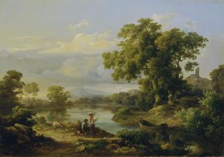 Károly Markó der Ältere, Frühling am Fluss, 1860, Öl auf Leinwand, 24 x 35 cm, Belvedere, Wien, ...