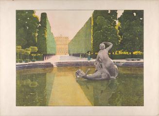 Carl Moll, Schönbrunn, 1908, Farblithografie, Belvedere, Wien, Inv.-Nr. 11241