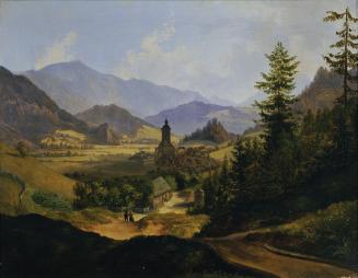 Anton Schiffer, Der Josephsberg bei Mariazell, Öl auf Leinwand, 39 x 48 cm, Belvedere, Wien, In ...