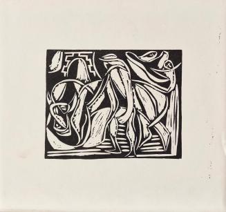 Kurt Weber, Suerte de Matar, undatiert, Linolschnitt, Blattmaße: 46,9 × 49,8 cm, Schenkung Fria ...