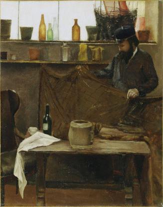 Theodor von Hörmann, In der Fischerhütte, Öl auf Leinwand, 52 x 41,5 cm, Belvedere, Wien, Inv.- ...