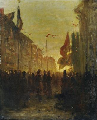 Friedrich Alois Schönn, Festbeflaggung, undatiert, Öl auf Leinwand, 47,5 x 38,5 cm, Belvedere,  ...