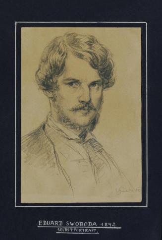Eduard Swoboda, Selbstbildnis, 1842, Bleistift auf Papier, 23 x 15 cm, Belvedere, Wien, Inv.-Nr ...