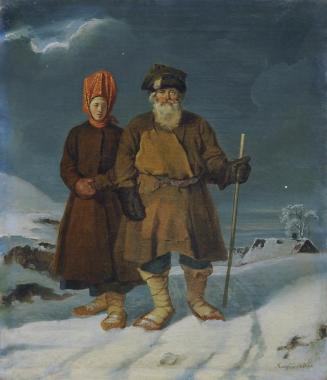 Johann Matthias Ranftl, Russisches Bauernpaar, 1832, Öl auf Leinwand, 35,5 x 30 cm, Belvedere,  ...