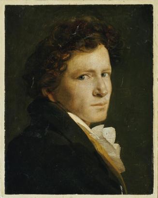 Philipp Otto Runge, Brustbild eines jungen Mannes, Öl auf Papier auf Leinwand, 44 x 35 cm, Belv ...