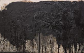 Hermann Nitsch, Schüttbild aus der 40. Malaktion, 1997, Öl mit Blut auf Jute, 200 × 300 cm, 201 ...