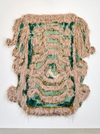 Caroline Achaintre, Mart'an G'rl, 2019, Handgetuftete Wolle, 235 × 200 cm, Belvedere, Wien, Inv ...