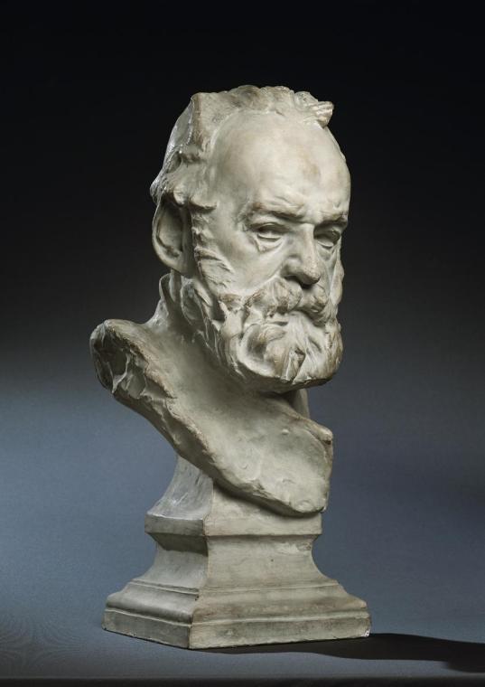 Auguste Rodin, Der Schriftsteller Victor Hugo (1802-1885), nach 1883, Gips, H: 57,5 cm, Belvede ...