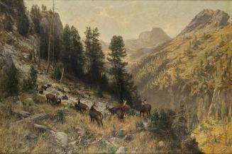 Julius Arthur Thiele, Herbst im Hochgebirge, 1887, Öl auf Leinwand, 110 x 160 cm, Belvedere, Wi ...