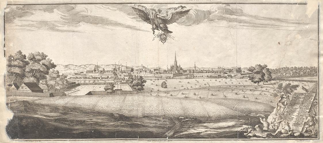 Tobias Sadler nach Wolfgang Wilhelm Prämer, Prospectus Meridionalis Viennae Austriae, 1678, Kup ...
