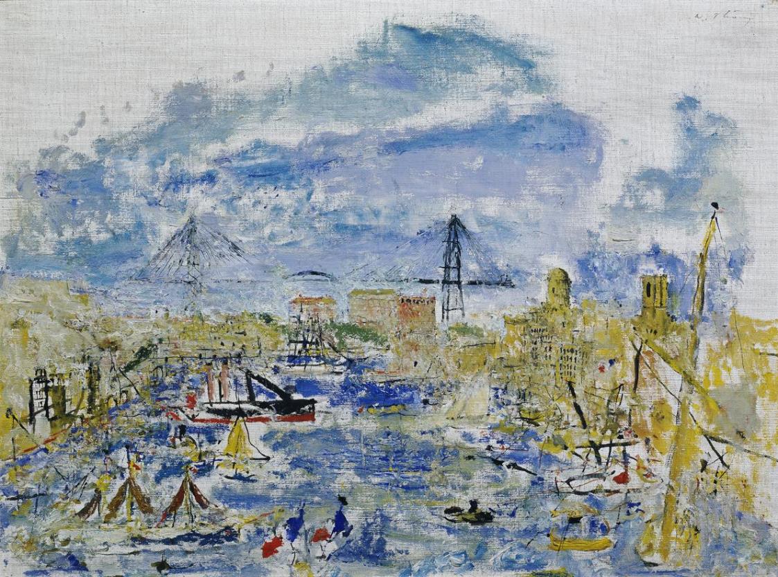 Wilhelm Thöny, Hafen von Marseille, Öl auf Leinwand, 43 x 57 cm, Belvedere, Wien, Inv.-Nr. 5828