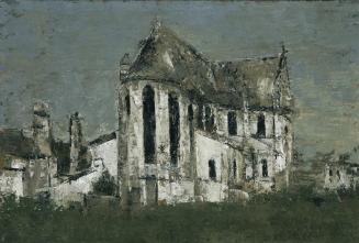 Gerhart Frankl, Die Kirche im Grünen (St. Jean Baptiste in Reims), 1929, Öl auf Leinwand, 55,5  ...