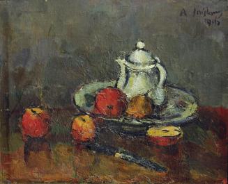 Anton Faistauer, Apfelstillleben, 1916, Öl auf Karton, 45 x 55 cm, Belvedere, Wien, Inv.-Nr. 45 ...