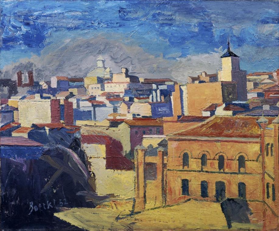 Herbert Boeckl, Madrid, 1952, Öl auf Leinwand, 80 x 97 cm, Belvedere, Wien, Inv.-Nr. 4822