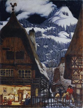 Karl Sterrer, Winternacht, 1910, Öl auf Leinwand, 55 x 72 cm, Belvedere, Wien, Inv.-Nr. 1063