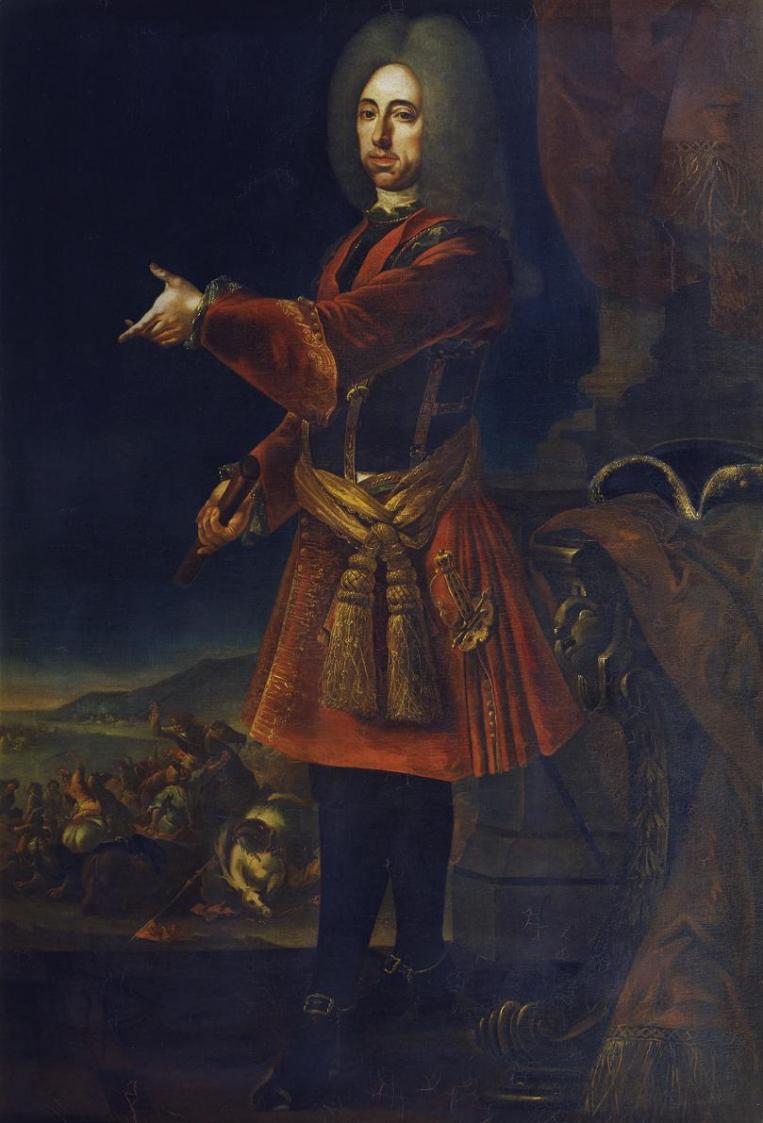 Johann Gottfried Auerbach, Bildnis des Prinzen Eugen von Savoyen, spätestens 1723, Öl auf Leinw ...