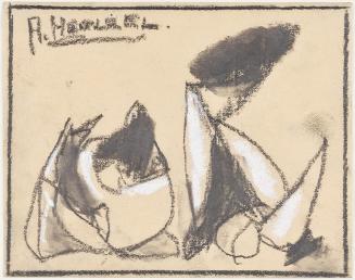 Adolf Hölzel, Abstrakte Komposition, 1925–1930, Graphit und Kreide auf Papier, 11,5 × 14,5 cm,  ...