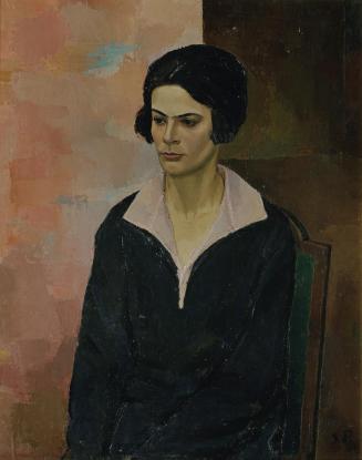 Sergius Pauser, Leopoldine Huber, 1927, Öl auf Hartplatte, 69 x 56 cm, Belvedere, Wien, Inv.-Nr ...
