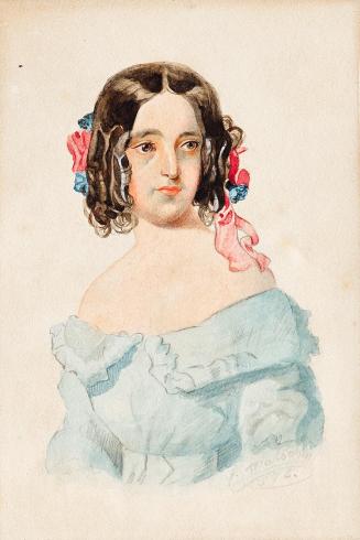 Franz von Matsch, Mädchenporträt, 1876, Aquarell auf Papier, 17,8 x 11,8 cm, Belvedere, Wien, I ...
