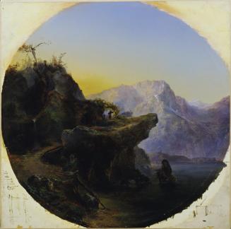 Karl Geyling, Der Einsiedler, 1842, Öl auf Leinwand, 96 x 96 cm, Belvedere, Wien, Inv.-Nr. 5878