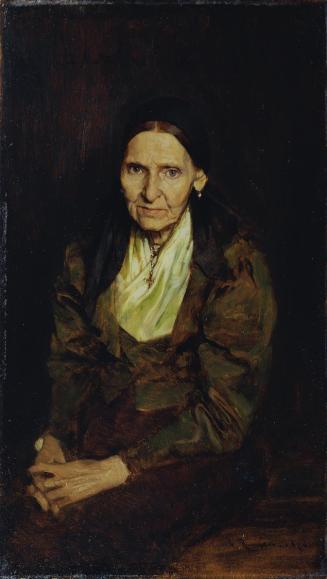 Franz Rumpler, Die Mutter des Künstlers, 1878, Öl auf Holz, 29,5 × 24 cm, Belvedere, Wien, Inv. ...