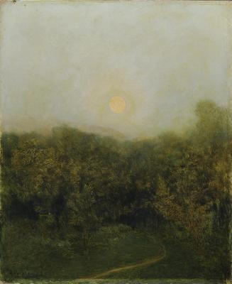 Franz Rumpler, Mondaufgang, 1900, Öl auf Holz, 31 x 25,5 cm, Belvedere, Wien, Inv.-Nr. 1414