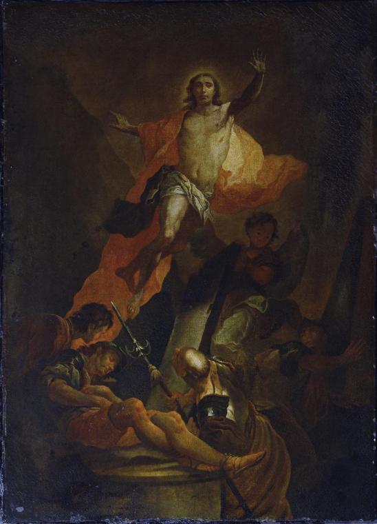 Franz Xaver Wagenschön, Auferstehung Christi, um 1750/1770, Öl auf Leinwand, 85 x 61 cm, Belved ...