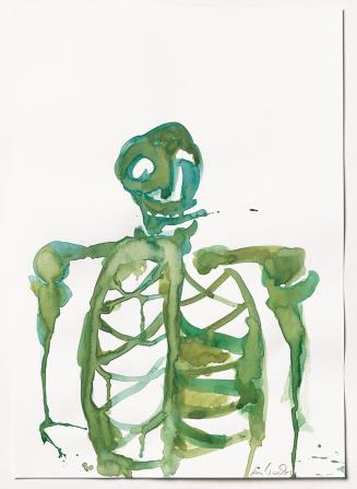Lois Weinberger, Green Man, 2020, Aquarell auf Papier, 42 × 29,7 cm, Belvedere, Wien, Inv.-Nr.  ...