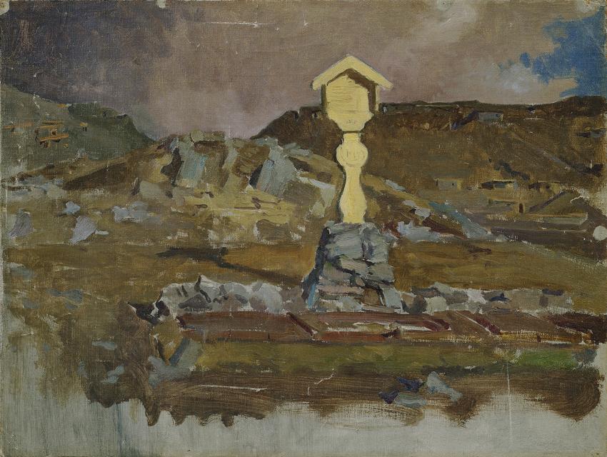 John Quincy Adams, Soldatengrab, 1914/1918, Öl auf Leinwand, 36 x 48 cm, Belvedere, Wien, Inv.- ...
