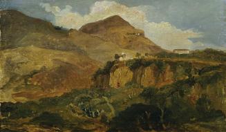 Carl Rahl, Südliche Berglandschaft, Öl auf Leinwand, 28 x 45 cm, Belvedere, Wien, Inv.-Nr. 4126